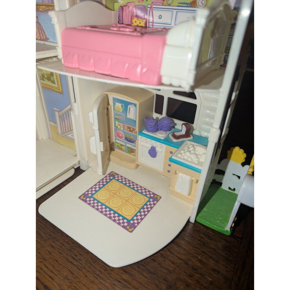 Fisher-Price Pink Dollhouse Portable Playset with Carry Handle - Picture 3 of 5